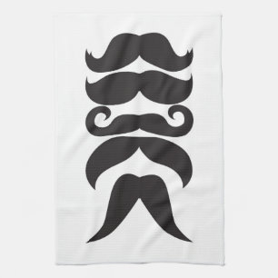 Mustache-val Kökshandduk