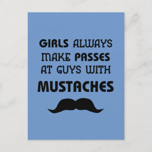 Mustache Vykort
