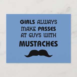 Mustache Vykort