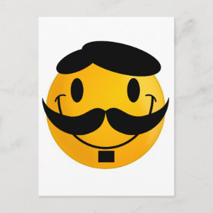 Mustache Vykort