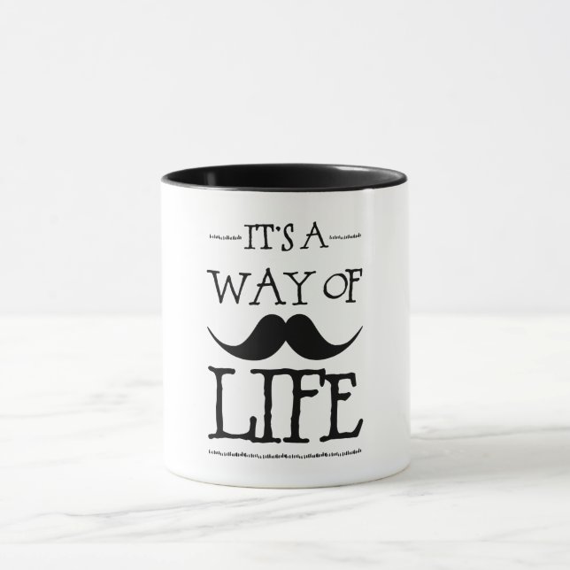 Mustache Way of Life Mugg (Center)