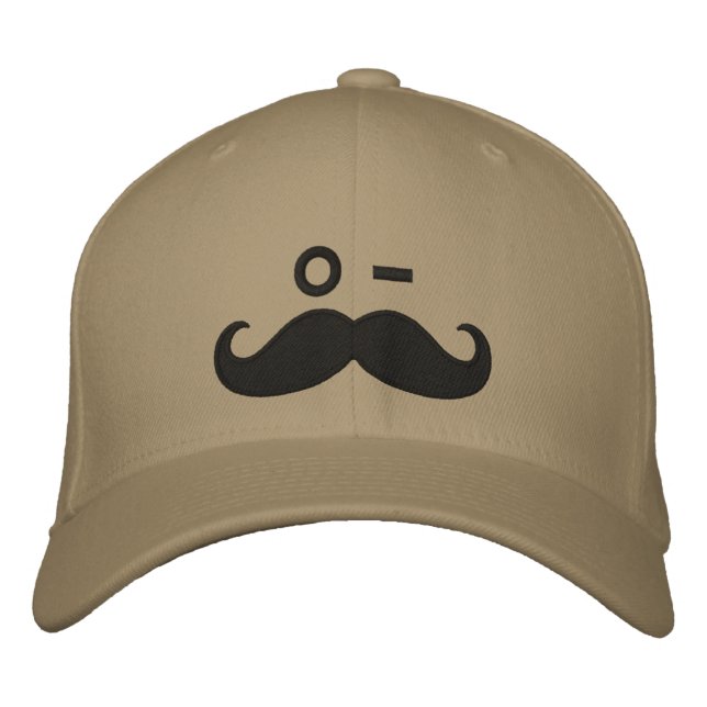 Mustache WINK Broderad Keps (Framsida)