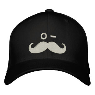 Mustache WINK Broderad Keps