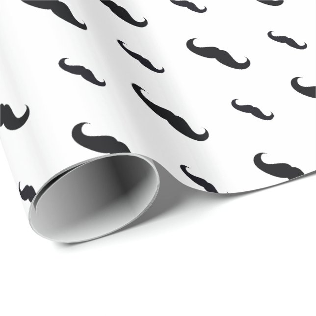 Mustache Wrapping Papper Presentpapper (Rullad Hörn)