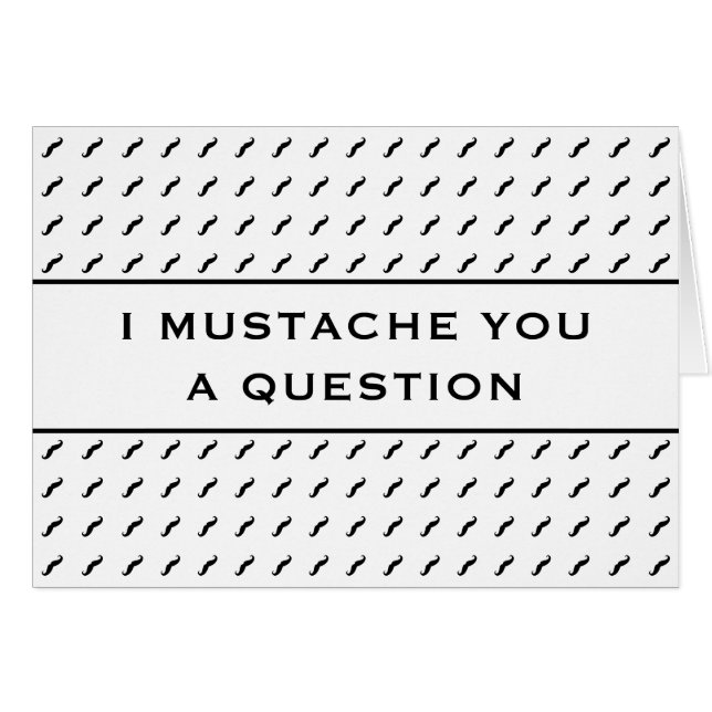 Mustache You A Query Mod Rand OBS Kort (Framsidan Horizontal)
