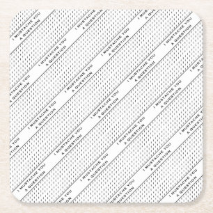 Mustache You A Query Mod Rand Underlägg Papper Kvadrat