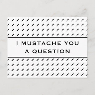 Mustache You A Query Mod Rand Vykort