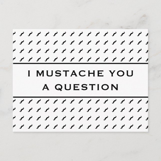 Mustache You A Query Mod Rand Vykort (Framsida)