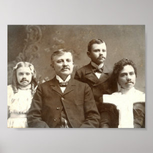 Mustached förfäder poster