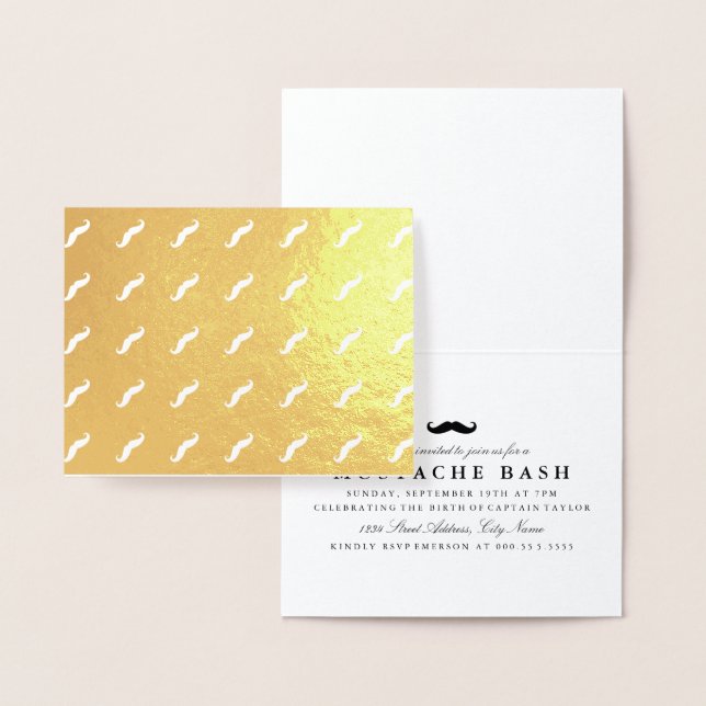 Mustacher Folierat Kort (Display)