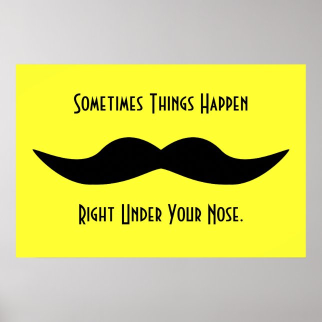Mustacher Happen Poster (Framsidan)