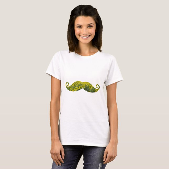Mustacher Women's Basic T-Shirt, White Tröja (Hel framsida)