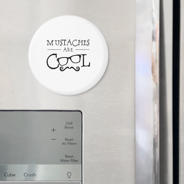 Mustaches Cool Glasses Magnet (In Situ (Fridge))