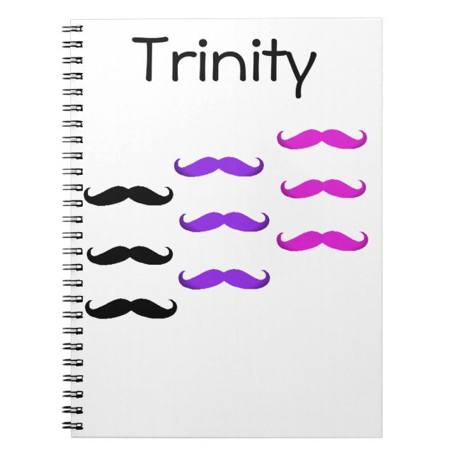 mustache'stacheanteckningsbok anteckningsbok med spiral (Framsidan)