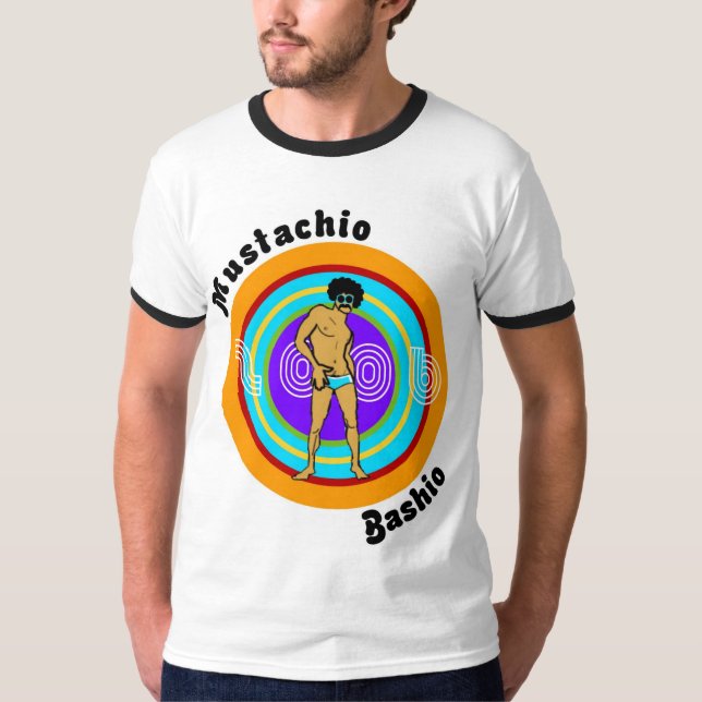 Mustachio Bashio T-shirt (Framsida)