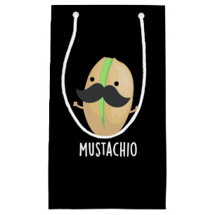 Mustachio Funny Pistachio Mustache Pun Mörk BG