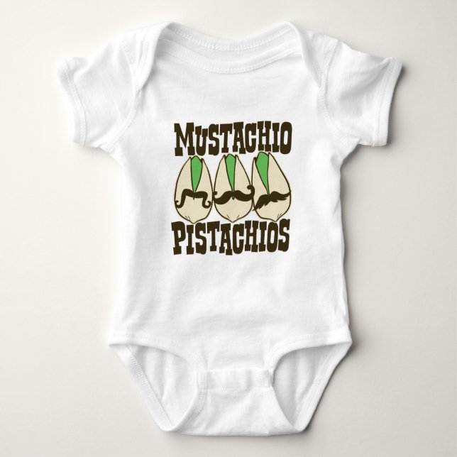Mustachio Pistachios T Shirt (Framsida)