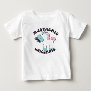 Mustachio Unicornio Baby Shirt Tee