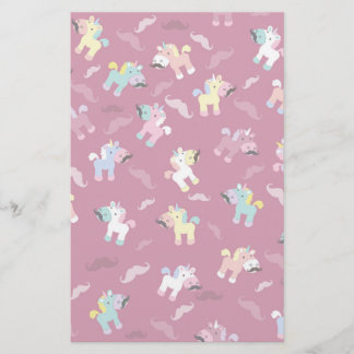 Mustachio Unicornio Brevpapper