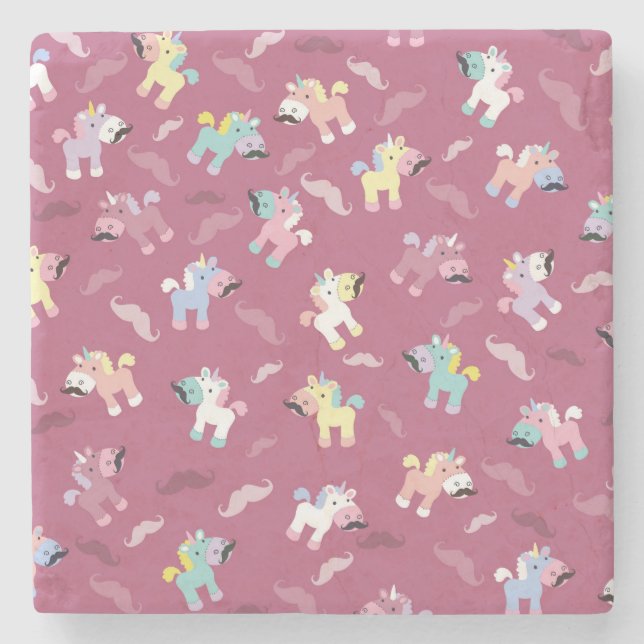 Mustachio Unicornio Stenunderlägg (Framsidan)