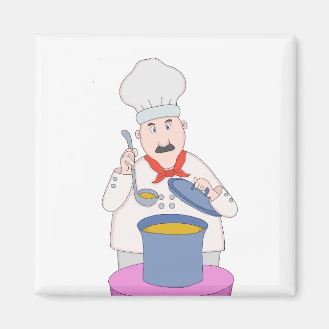 Mustachioed Chef Magnet (Framsidan)
