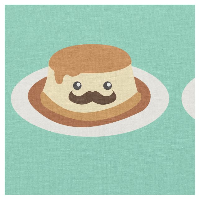 Mustachioed Flan Tyg (Närbild)
