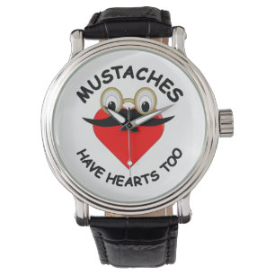 Mustachor har också hjärtan armbandsur