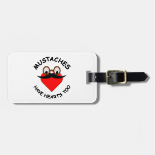 Mustachor har också hjärtan bagagebricka
