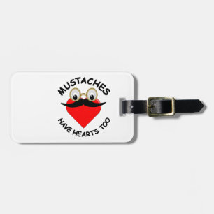 Mustachor har också hjärtan bagagebricka