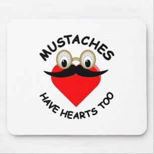 Mustachor har också hjärtan musmatta