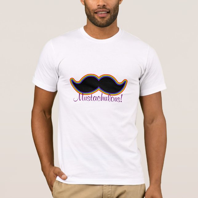 Mustachulous Tee Shirt (Framsida)