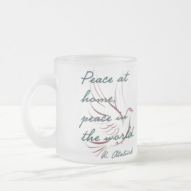 Mustafa Kemal Ataturk Frostad Glasmugg (Vänster)