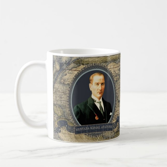 Mustafa Kemal Ataturk historisk mugg (Vänster)