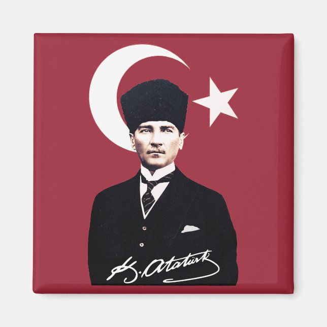 Mustafa Kemal Atatürk Magnet (Framsidan)