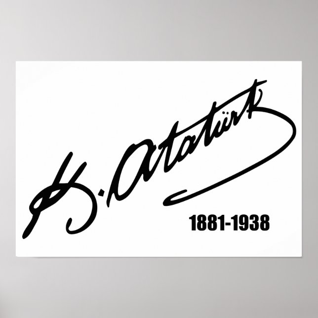 Mustafa Kemal Ataturk Poster (Framsidan)