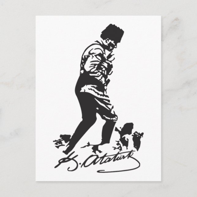 Mustafa Kemal Ataturk Vykort (Framsida)