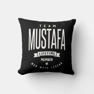 Mustafa Personlig Namn Birthday Gift Kudde