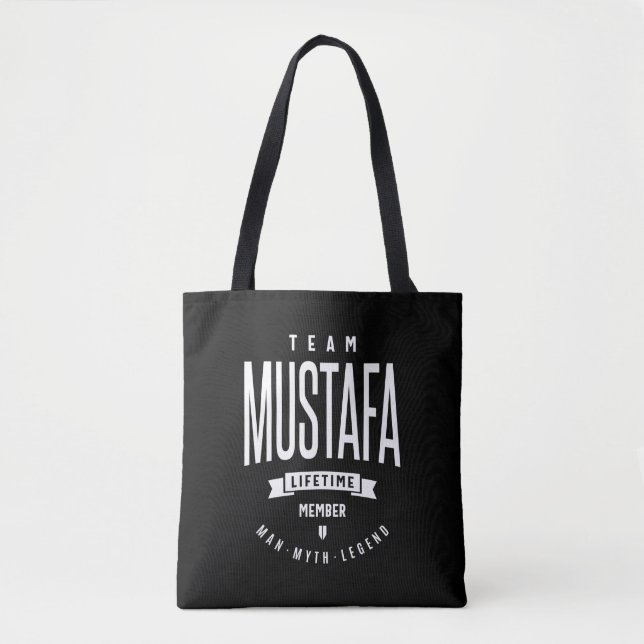 Mustafa Personlig Namn Birthday Gift Tygkasse (Framsida)