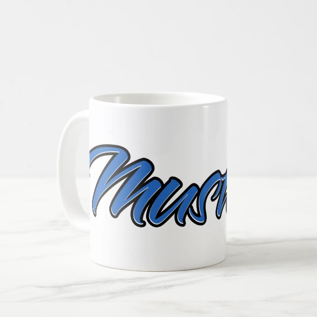Mustafa Vorname Name blue Tasse Kaffeetasse Kaffemugg (Framsida vänster)
