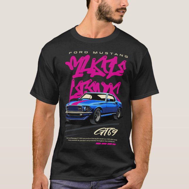 Mustang 1969 GT T Shirt (Framsida)