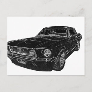 Mustang 4 vykort