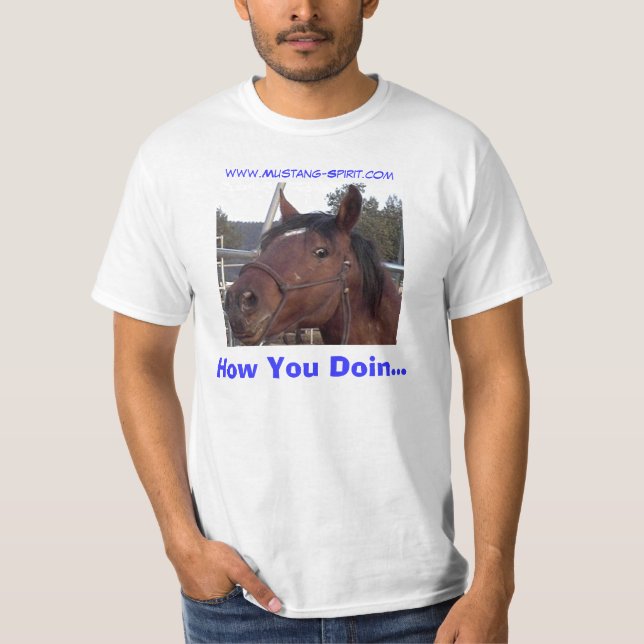 Mustang-Ande T-tröja T-shirt (Framsida)