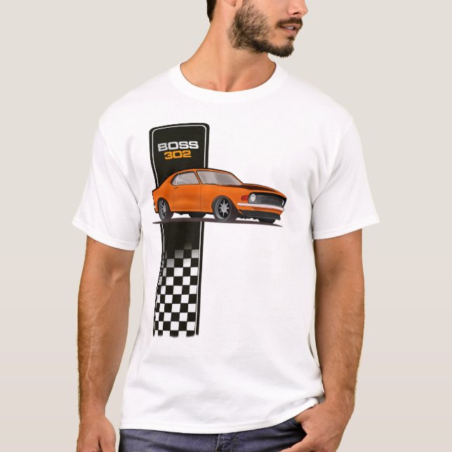 Mustang Boss 302 T Shirt (Framsida)