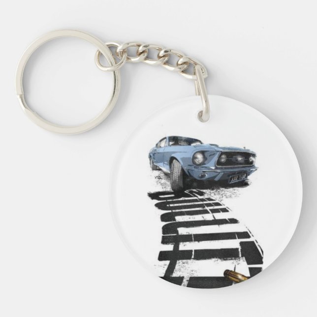 Mustang, car,Porte-clés en acrylique (Framsidan)