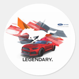 Mustang Customizer Round Sticker Runt Klistermärke