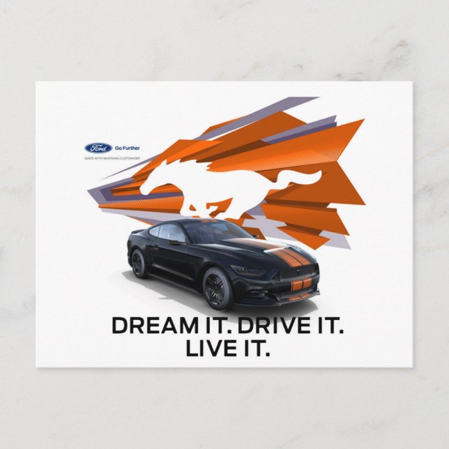 Mustang Customizer-vykort Vykort (Framsida)