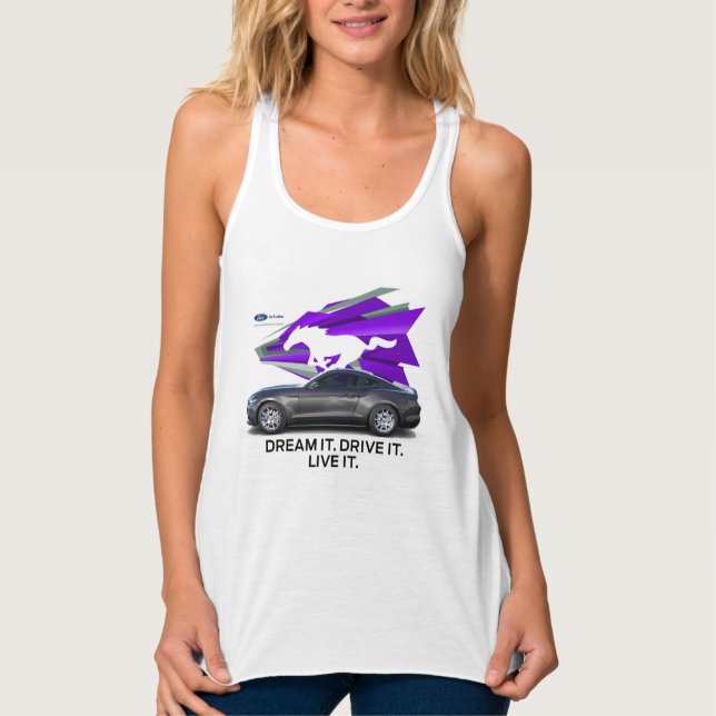 Mustang Customizer Women's T-Shirt Dress Linne Med Racerback (Framsida)