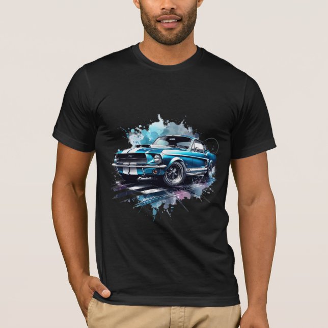 Mustang Fastback! Manar-Shirt T Shirt (Framsida)