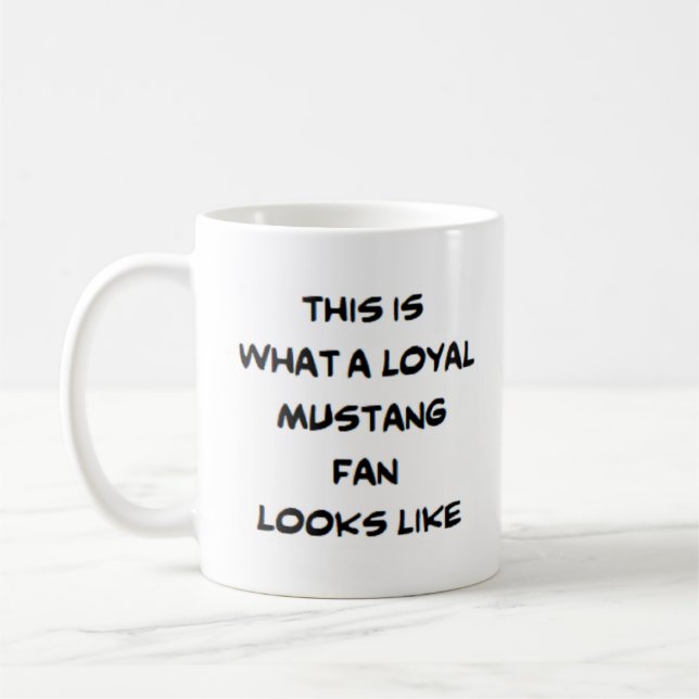 mustang fläkt, lojal kaffemugg (Vänster)
