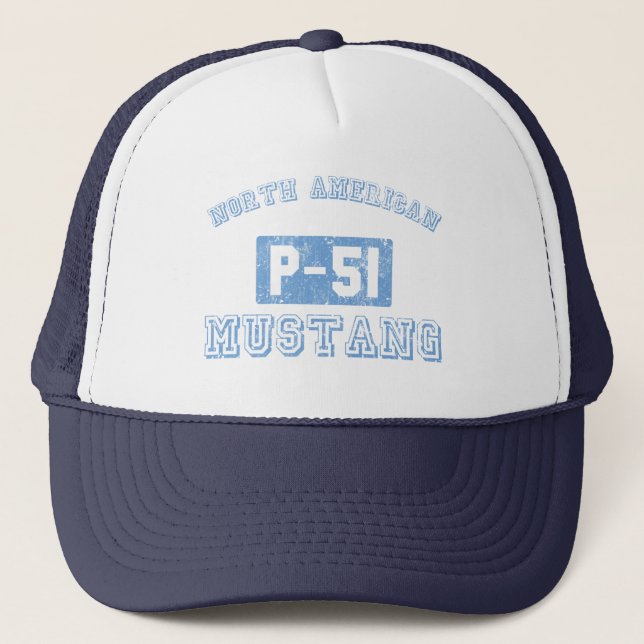 Mustang för NA p-51 - BLÅTT Truckerkeps (Framsida)
